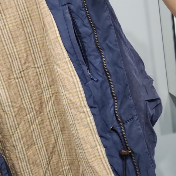 L.L. Bean Blue Polyester Nylon Coat Jacket - Picture 7 of 14